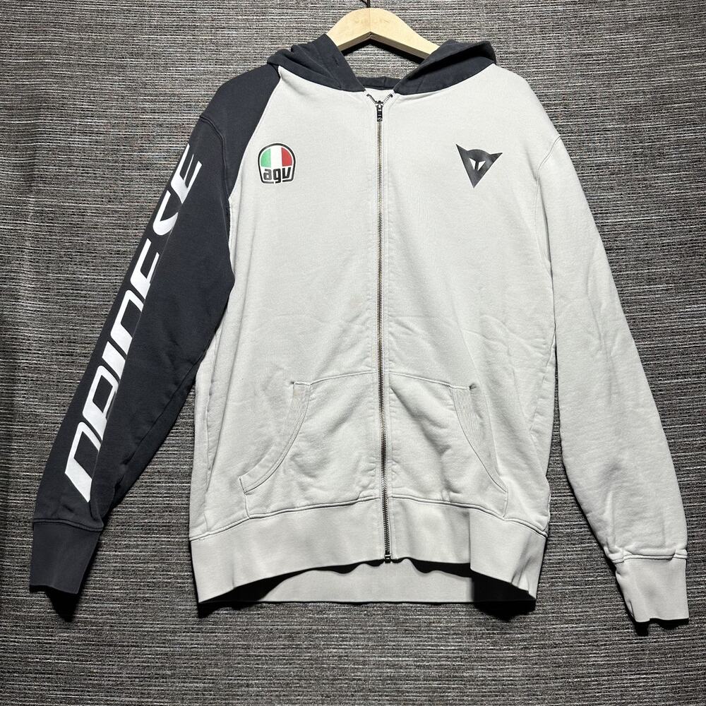 Dainese Hoodie Men's M Gray Full Zip Racing Service